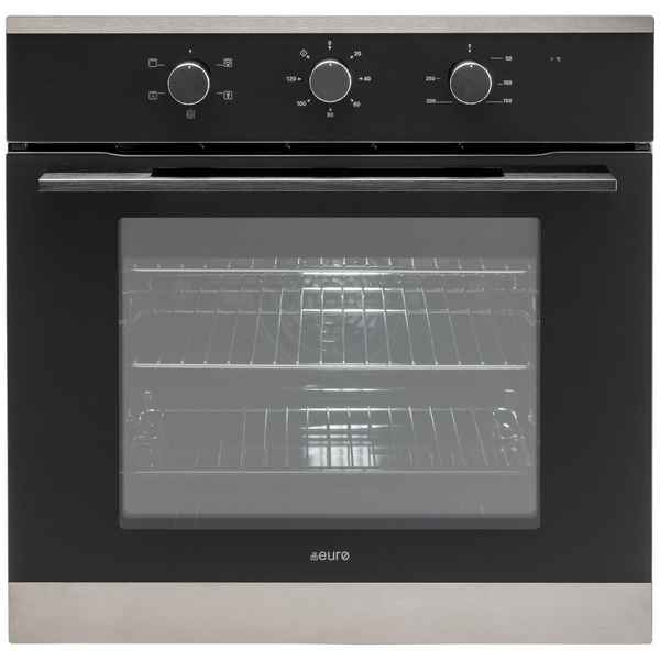 Euro Appliances Euro 60cm MultiFunction Electric Oven Black OE60O4B1