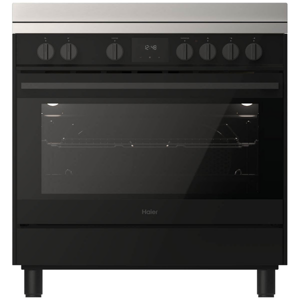 Haier 90cm 300 Series Electric Freestanding Oven Black HOR90S8CEBX2