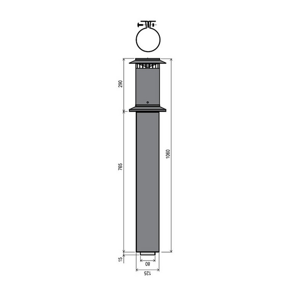 Rinnai Vertical Flue Terminal FFROOFCOWL