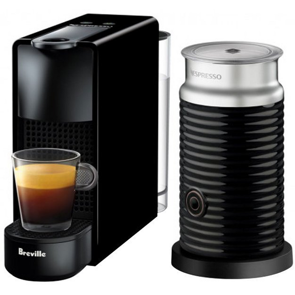 Breville Essenza Mini Bundle Nespresso Coffee Machine Black BEC250BLK
