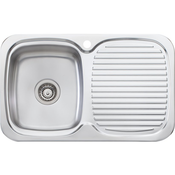 Oliveri Lakeland Single Bowl Right Hand Drainer Sink LL116