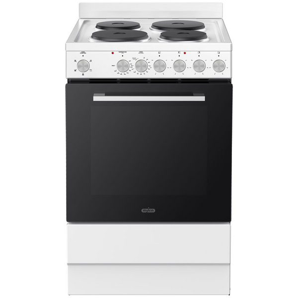 Mykin 54cm Freestanding Oven with Electric Cooktop White M54OSEW