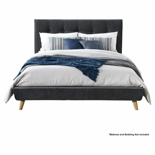 Ostro Furniture Ostro Nellie King Bed Base & Bedhead BDNELLVELI1500