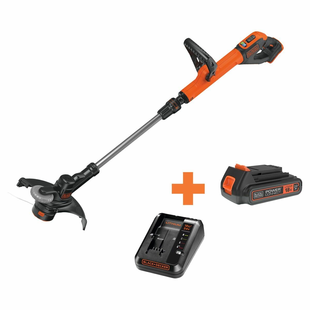 Black Decker 28cm 18V Lithium Ion Cordless String Trimmer