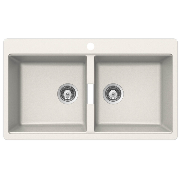 Abey Schock Horizont Double Bowl Sink Polaris N200W