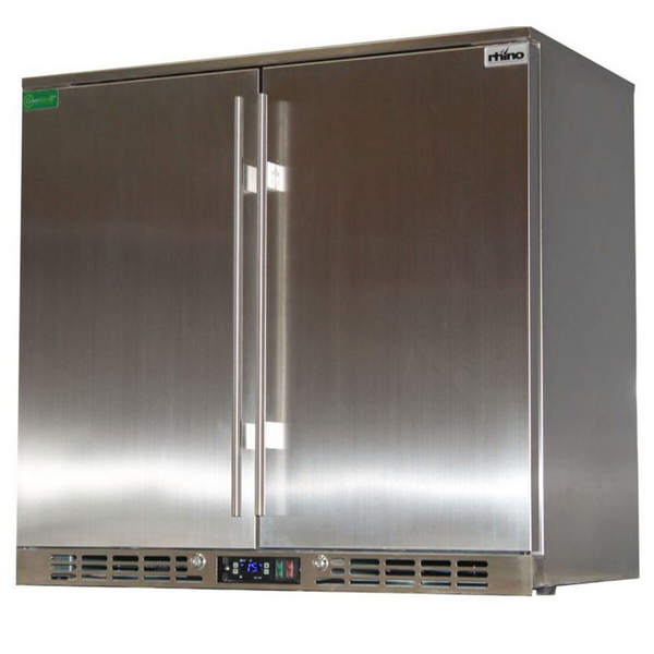 Rhino 208L Two Door Bar Fridge Stainless Steel SG2H-SD