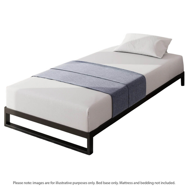 Zinus Single 18cm Low Metal Bed Frame Black AU-SSBF-7S