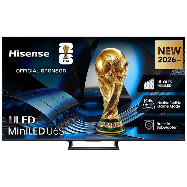 Hisense 85" ULED MiniLED U6S 4K 144Hz Smart AI TV [2026] 85U6SAU