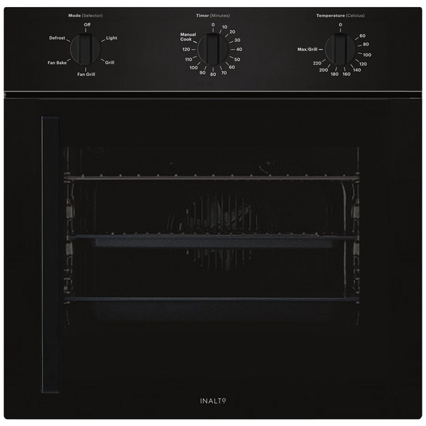 Inalto 60cm MultiFunction Oven Right Hinged Black IOSO605M
