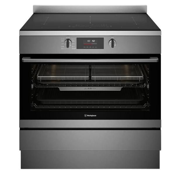 Westinghouse 90cm Induction Pyrolytic Freestanding Oven with SteamBake Dark Stainless Steel WFEP9757DD