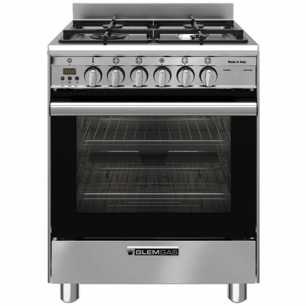 Glem Gas Glem 60cm Stainless Steel Dual Fuel Freestanding Oven GB664GE