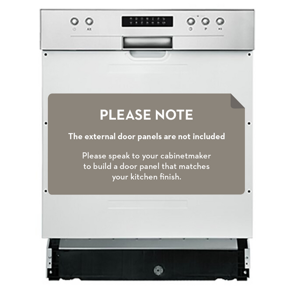 Artusi 60cm Semi-integrated Stainless Steel Dishwasher ADWSI601X