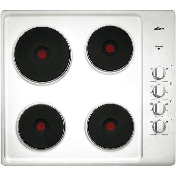 Chef 60cm Stainless Steel Electric Cooktop CHS642SA | Home Clearance