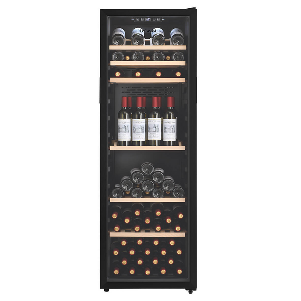 LeCavist 168 Bottle Single Zone Wine Cabinet Black LEK168PV