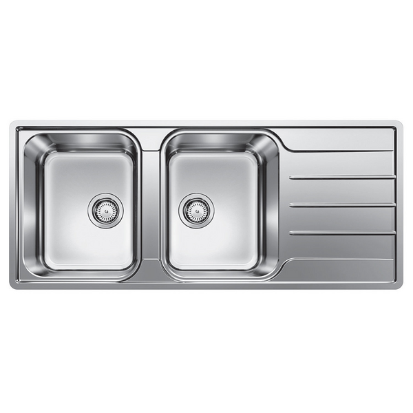 Blanco Double Bowl Right Hand Drainer Sink LEMIS8SLIFK5
