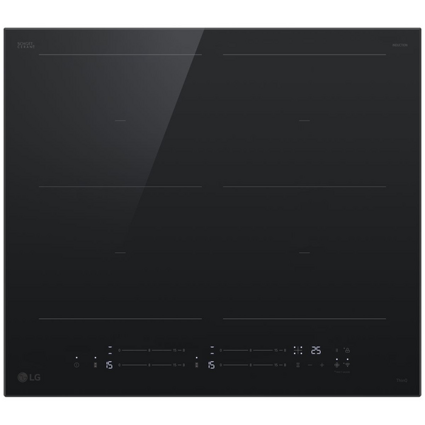 LG Series 7 60cm Induction Cooktop 4 Cooking Zones including 2 Flexi Zones BCI607B4BG