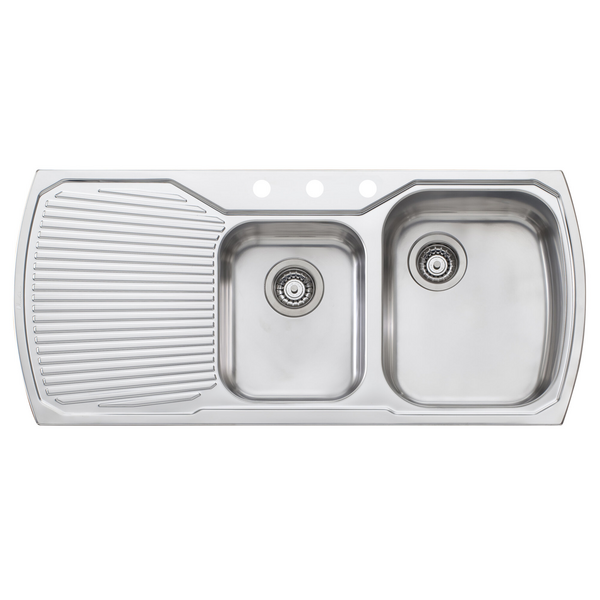 Oliveri Monet 1 & 3/4 Bowl Left Hand Drainer Sink MO7123TH