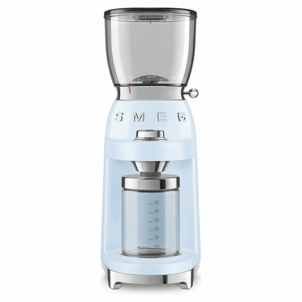 Smeg 50's Retro Style Coffee Grinder Pastel Blue CGF01PBAU