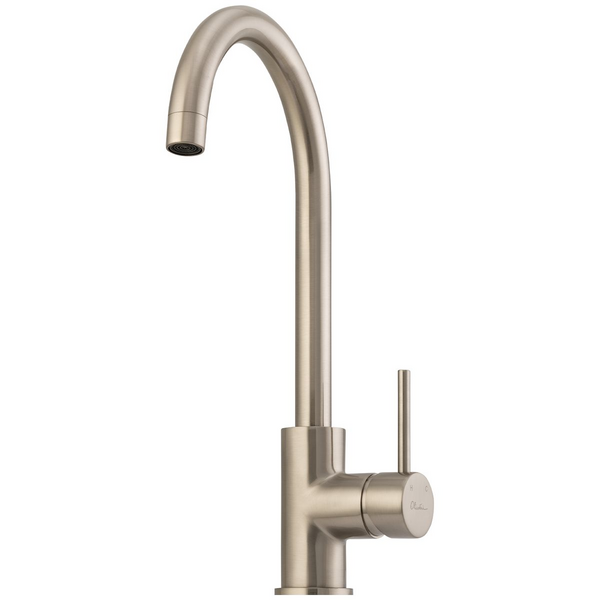 Oliveri Venice Goose Neck Mixer Tap Brushed Nickel VE520FBN