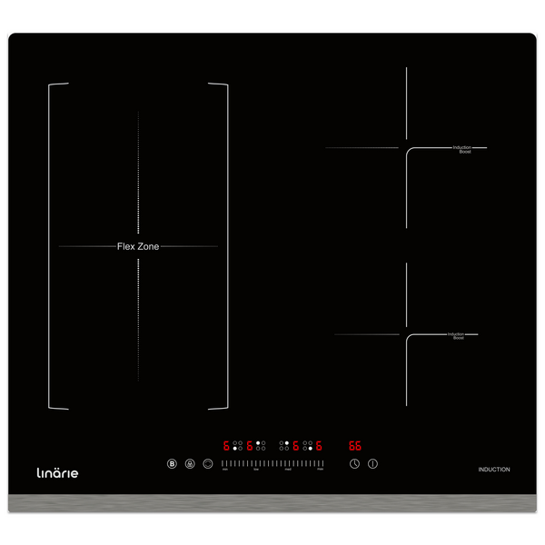 Linarie 60cm 4 Zone Induction Cooktop with Flex Zone LS60I1F2Z