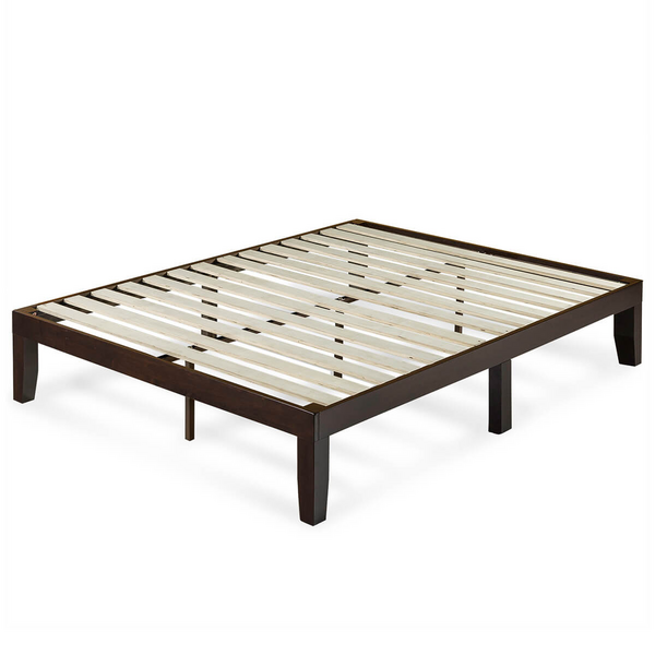 Zinus Queen Moiz Timber Wood Bed Base Dark Brown AU-RWPBD-14Q