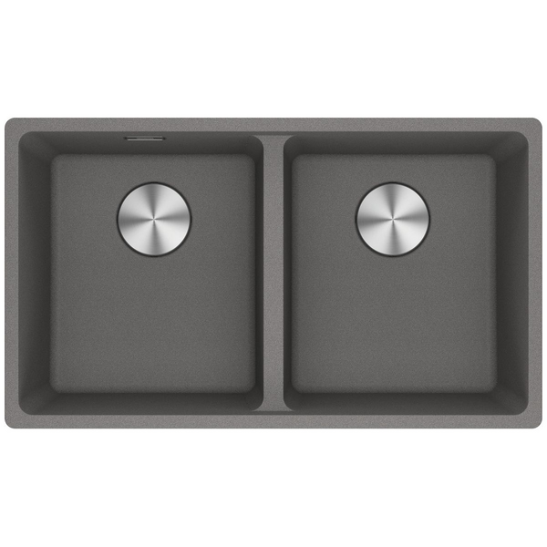 Franke Maris 350mm Double Bowl Undermount Sink Stone Grey MRG120-35SG-B