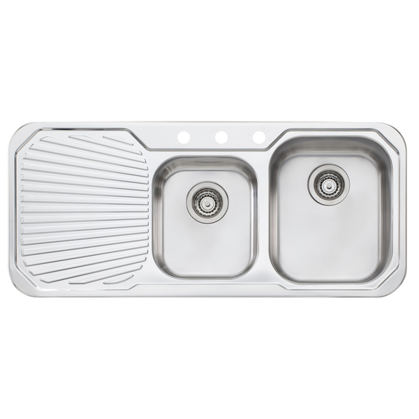 Oliveri Petite 1 & 3/4 Bowl Left Hand Drainer Sink PE3123TH