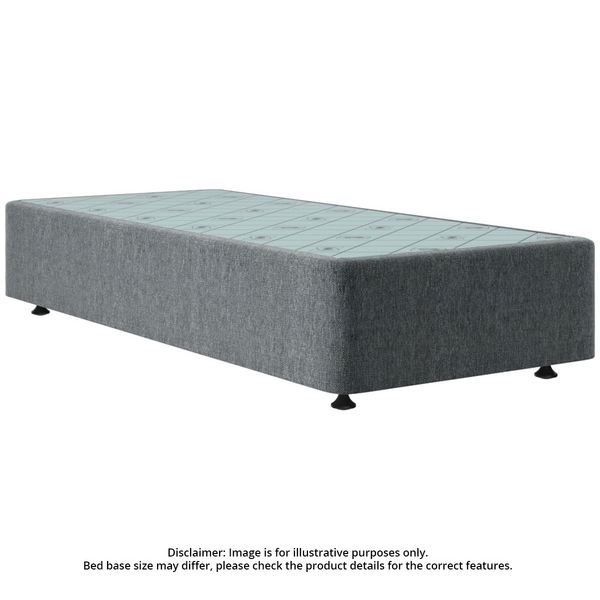 Sealy Spacesaver Blank (No Drawer) Long Single Bed Base Charcoal SVB-CHA-SXL