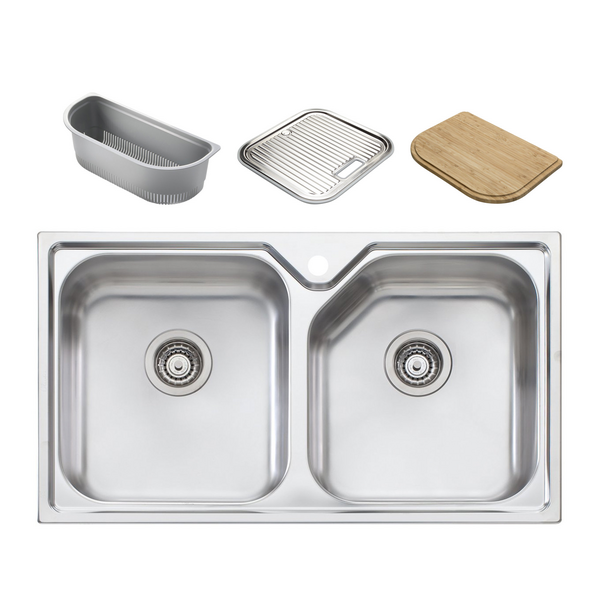 Oliveri Nu-Petite Double Bowl Topmount Sink NP663