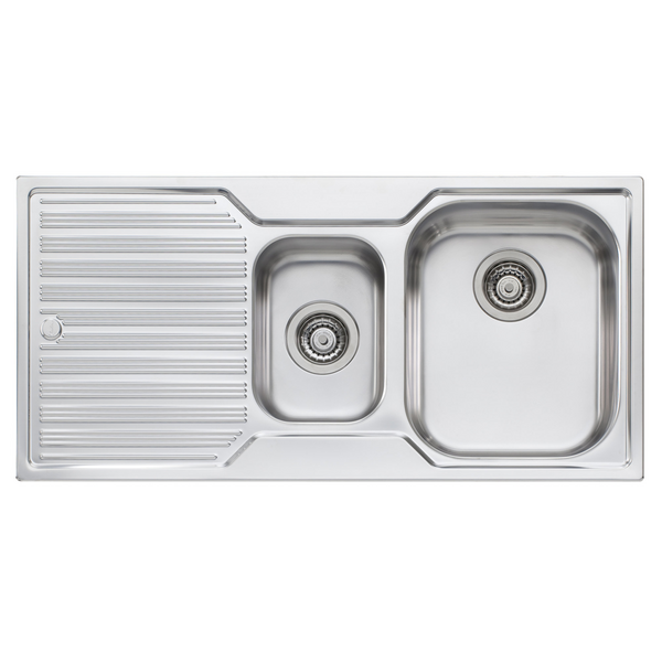 Oliveri Diaz 1 & 1/2 Bowl Topmount Sink with Left Hand Drainer DZ102NTH