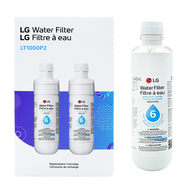 LG Refrigerator Water Filter Replacement (2 Pack) LT1000P2
