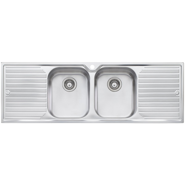 Oliveri Diaz Double Bowl Double Drainer Topmount Sink DZ153