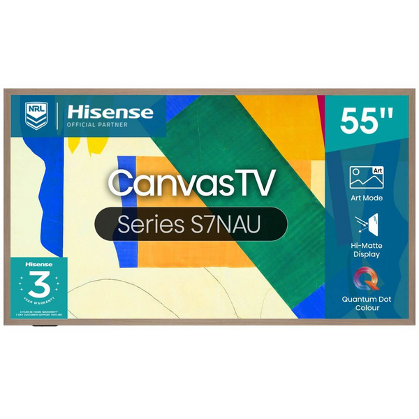 Hisense 55 Inch Canvas S7NAU 4K QLED Smart TV [2024] 55S7NAU