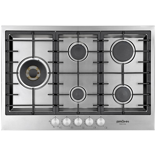 Brohn 75 cm Gas Cooktop Stainless Steel BRGC756IT