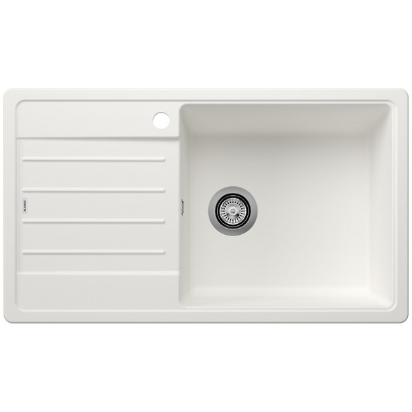 Blanco LEGRA XL 6S Single Bowl Top Mount Sink with Left Hand Drainer Silgranit White 528062