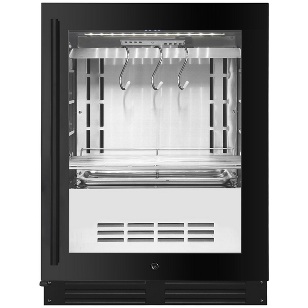 KingsBottle KB 98L Under Counter Steak and Meat Ager Black Right Hinge KB50SA-FG-RHH