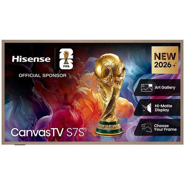 Hisense 65'' S7S Hi-QLED 4K Canvas TV Black [2026] 65S7SAU