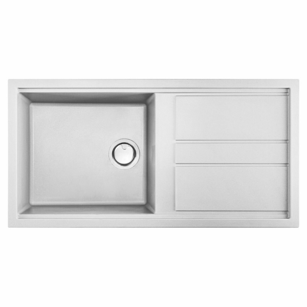 Artusi Granitek Series Single Bowl Sink with Drainer AGS1001W