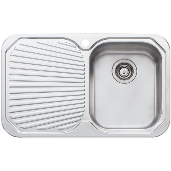 Oliveri Petite Single Bowl Left Hand Drainer Topmount Sink PE322