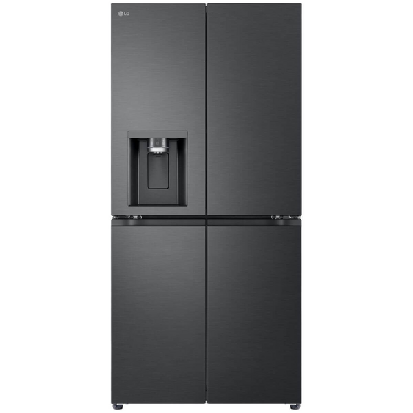 LG 506L French Door Fridge with Slim Non-Plumbed In-Door Ice and Water Dispenser Matte Black GF-LN500MBL