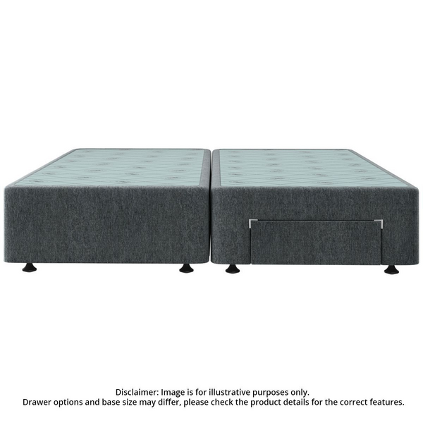 Sealy Spacesaver Right Side Drawer Split Queen Bed Base Charcoal SVR-CHA-SQN