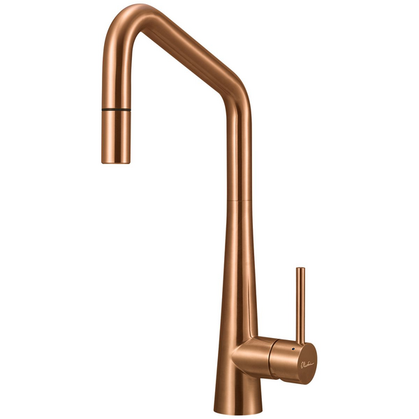 Oliveri Essente 316 Stainless Steel Square Goose Neck Pull Out Mixer - Copper SS31675-CU