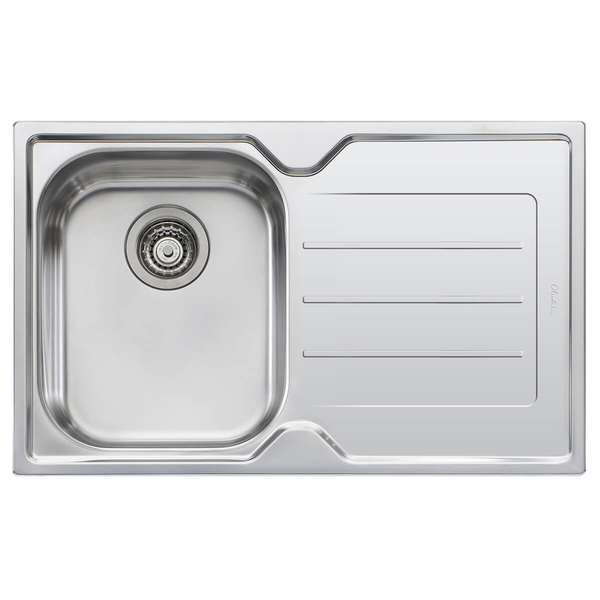 Oliveri Flinders Single Bowl Topmount Sink with Right-Hand Drainer FL121-NTH