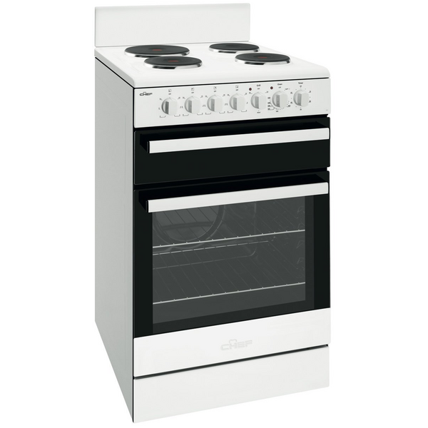 Chef 54cm Conventional Electric Freestanding Oven-White CFE535WB