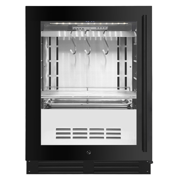KingsBottle KB 98L Under Counter Steak and Meat Ager Black Left Hinge KB50SA-FG-LHH