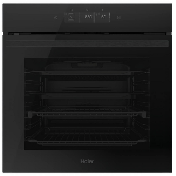 Haier 60cm 500 Series Built-in Pyrolytic Oven with Steam Assist Black HWO60S14TPB6