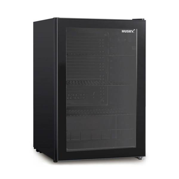 Husky 130L Glass Door Bar Fridge Black HUS130CNBLK