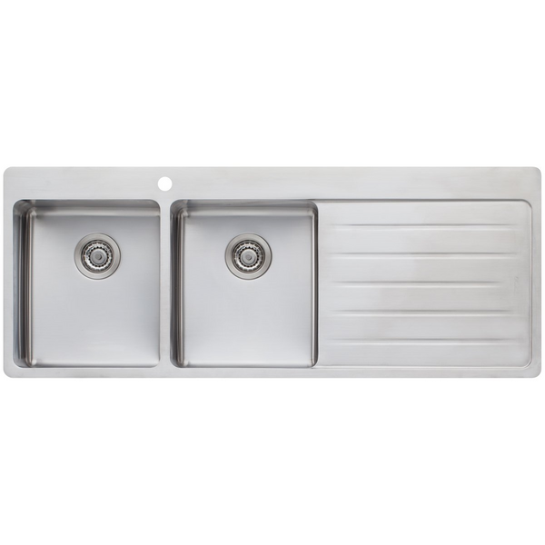 Oliveri Sonetto Double Bowl Right Hand Drainer Topmount Sink SN1071