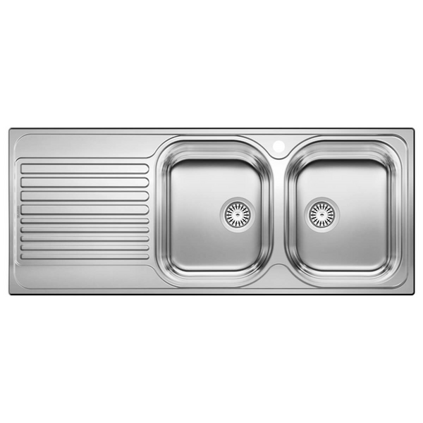 Blanco TIPO 8S Double Bowl Inset Sink with Left Hand Drainer 528228