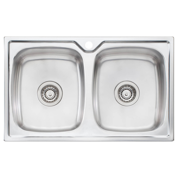 Oliveri Endeavour Double Bowl Topmount Sink EE64-1TH